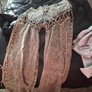 SHEIN Brown And Tan Jeans